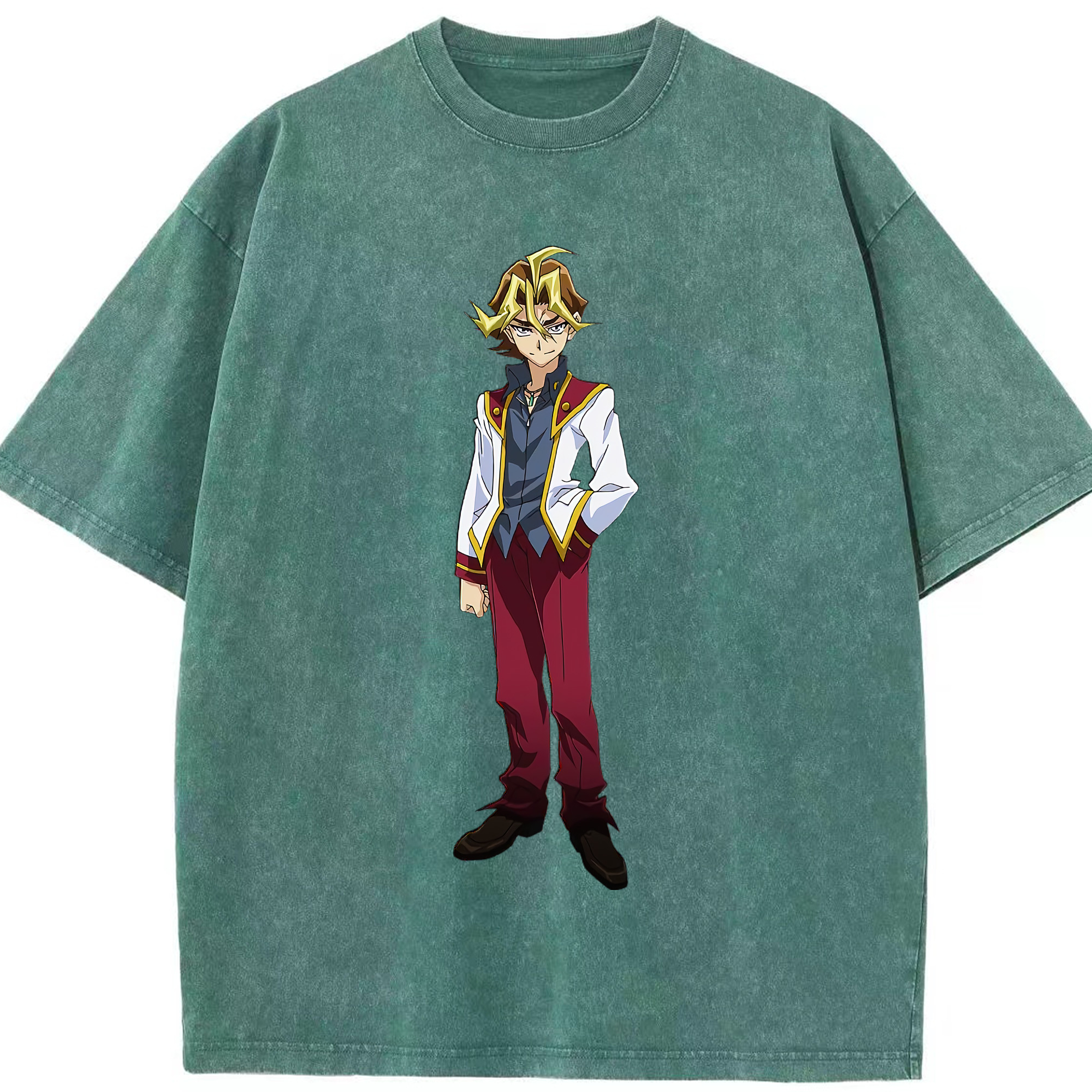 （画像用） 遊☆戯☆王 Yu-Gi-Oh! 綿100% ヴィンテージ風 半袖Tシャツ（フロントプリント）